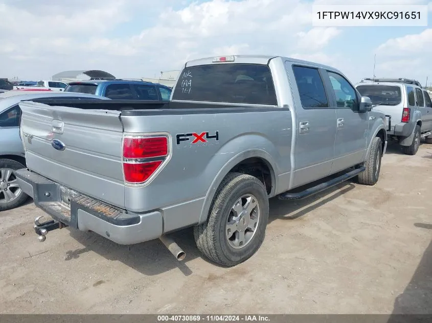 2009 Ford F-150 Fx4/King Ranch/Lariat/Platinum/Xl/Xlt VIN: 1FTPW14VX9KC91651 Lot: 40730869