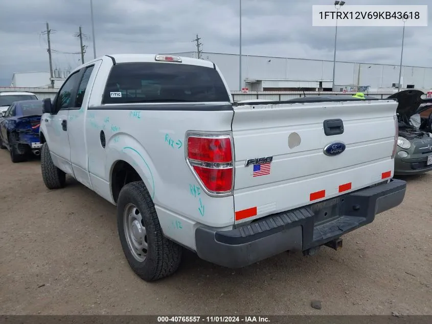 2009 Ford F-150 Lariat/Xl/Xlt VIN: 1FTRX12V69KB43618 Lot: 40765557