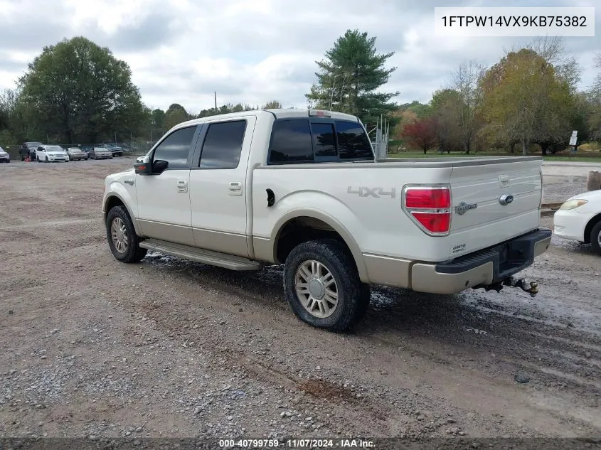 2009 Ford F-150 Fx4/King Ranch/Lariat/Platinum/Xl/Xlt VIN: 1FTPW14VX9KB75382 Lot: 40799759