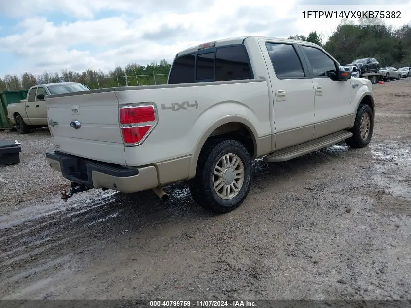 2009 Ford F-150 Fx4/King Ranch/Lariat/Platinum/Xl/Xlt VIN: 1FTPW14VX9KB75382 Lot: 40799759