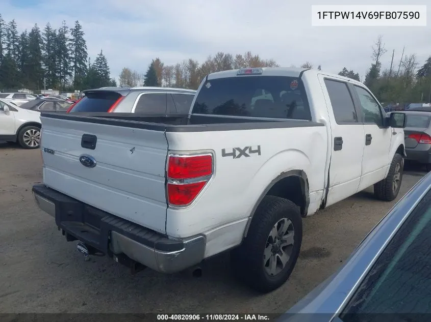 2009 Ford F-150 Xlt VIN: 1FTPW14V69FB07590 Lot: 40820906