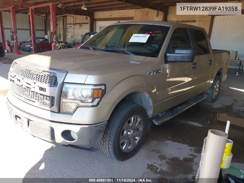 2009 Ford F-150 Xl/Xlt VIN: 1FTRW12839FA19358 Lot: 40881301