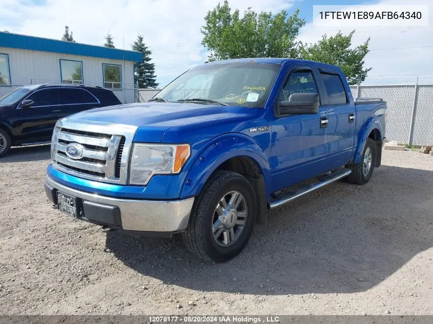 2010 Ford F150 Supercrew VIN: 1FTEW1E89AFB64340 Lot: 12078177