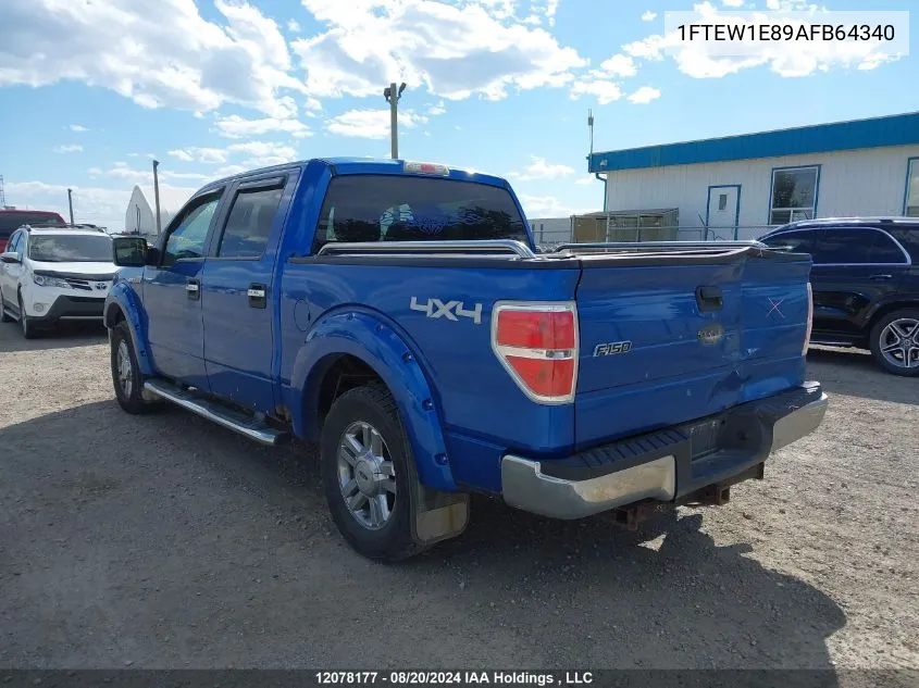 2010 Ford F150 Supercrew VIN: 1FTEW1E89AFB64340 Lot: 12078177