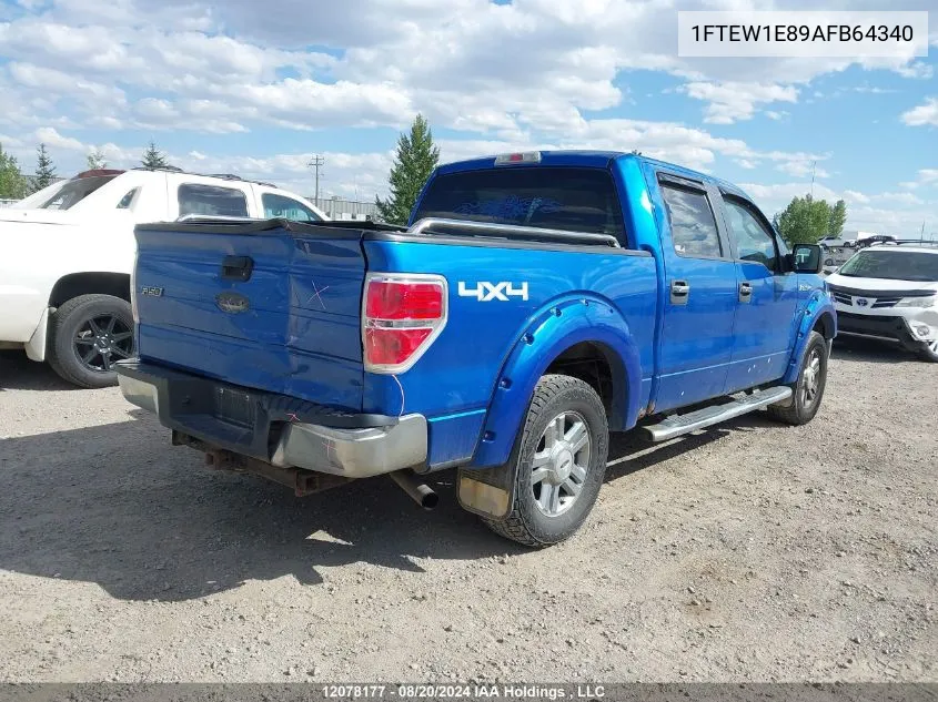 2010 Ford F150 Supercrew VIN: 1FTEW1E89AFB64340 Lot: 12078177