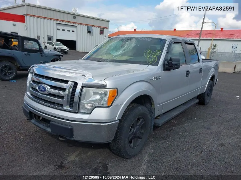 1FTFW1EV7AFA32591 2010 Ford F150 Supercrew