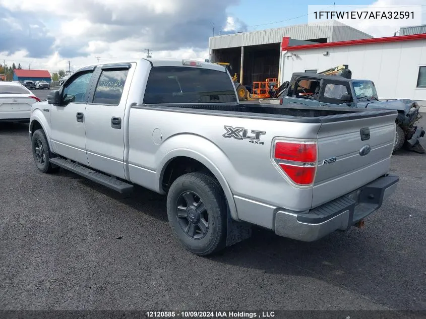 1FTFW1EV7AFA32591 2010 Ford F150 Supercrew