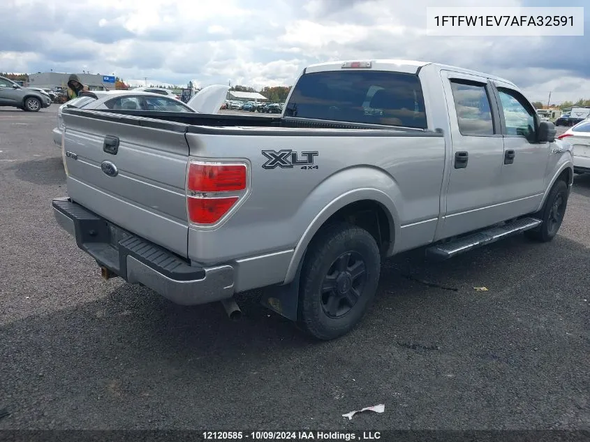 1FTFW1EV7AFA32591 2010 Ford F150 Supercrew