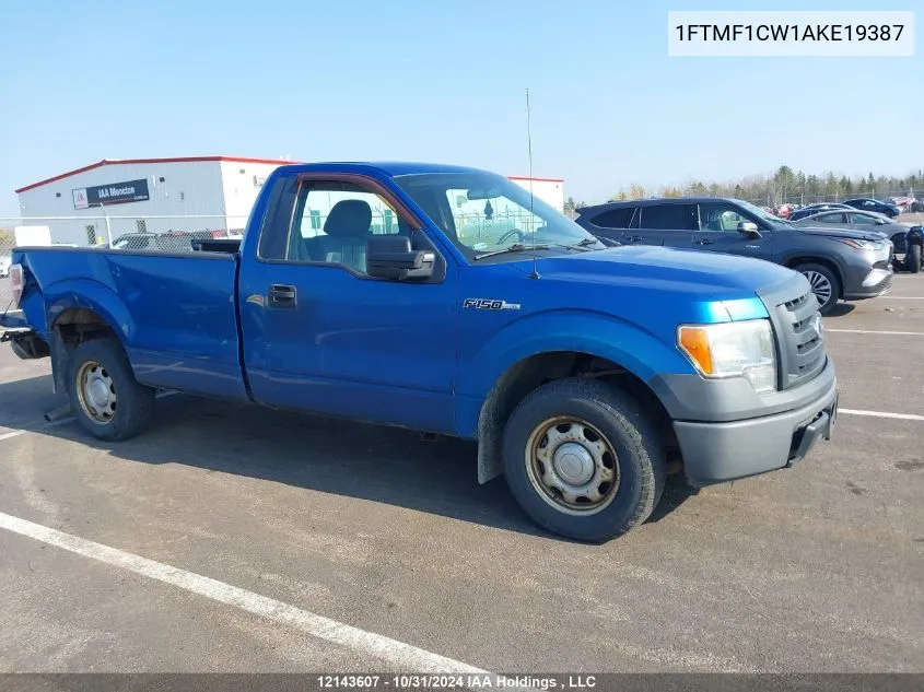 2010 Ford F-150 VIN: 1FTMF1CW1AKE19387 Lot: 12143607