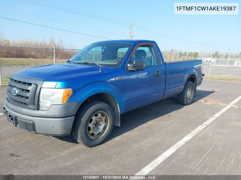 2010 Ford F-150 VIN: 1FTMF1CW1AKE19387 Lot: 12143607