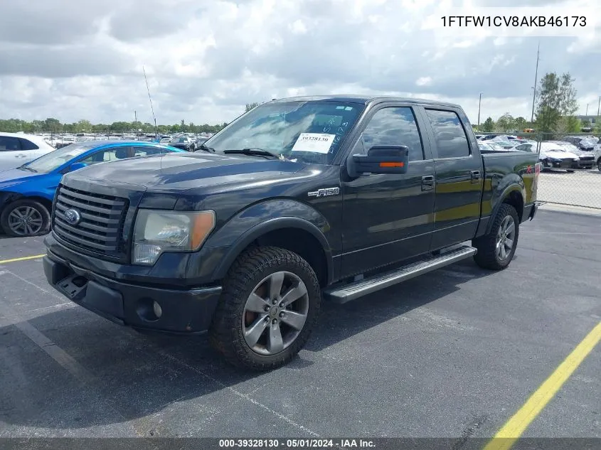 2010 Ford F-150 Fx2 Sport/Harley-Davidson/King Ranch/Lariat/Platinum/Xl/Xlt VIN: 1FTFW1CV8AKB46173 Lot: 39328130