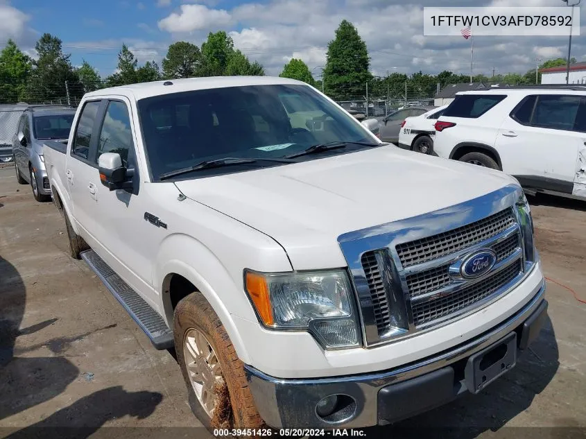 2010 Ford F-150 Platinum VIN: 1FTFW1CV3AFD78592 Lot: 39451426