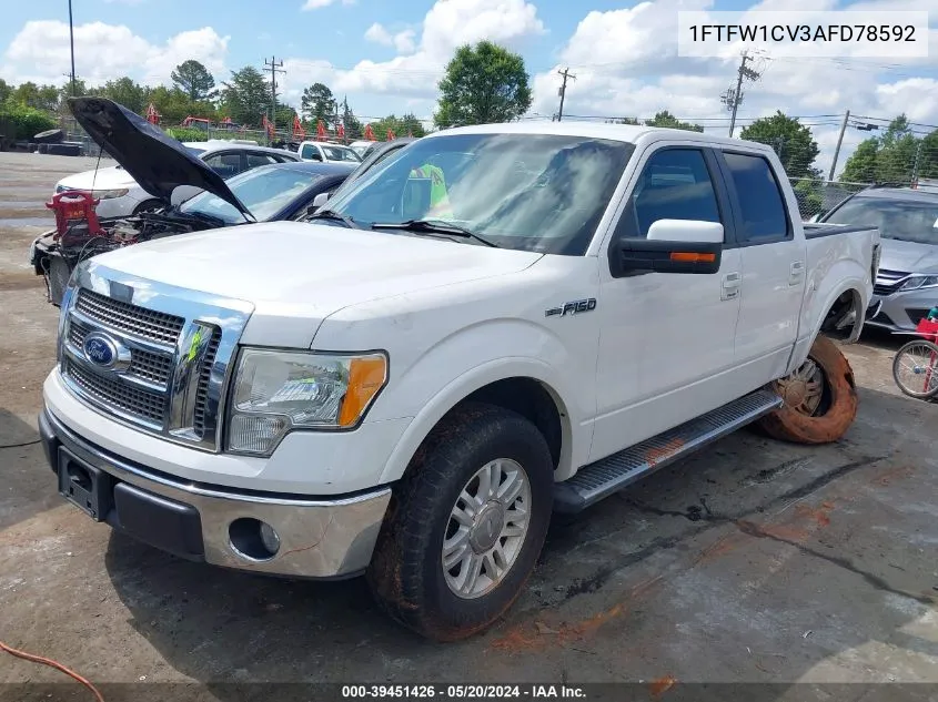 2010 Ford F-150 Platinum VIN: 1FTFW1CV3AFD78592 Lot: 39451426