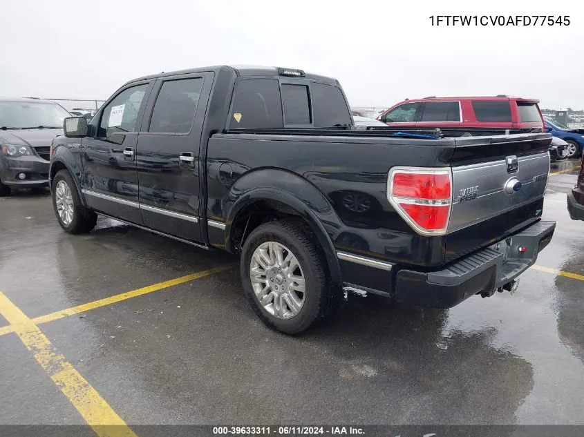 1FTFW1CV0AFD77545 2010 Ford F-150 Platinum