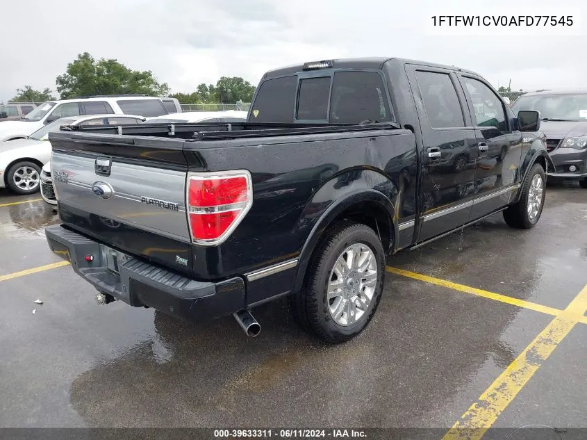 1FTFW1CV0AFD77545 2010 Ford F-150 Platinum