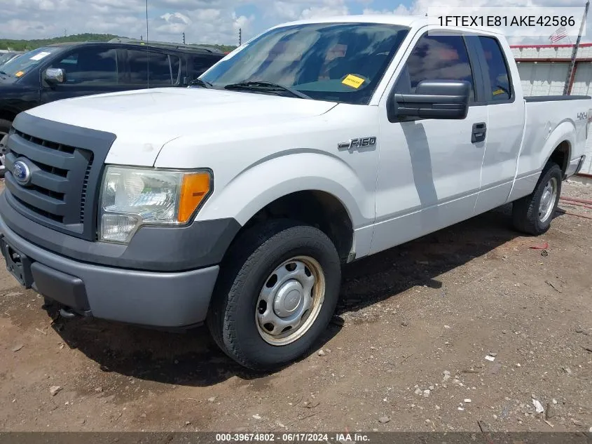 1FTEX1E81AKE42586 2010 Ford F-150 Stx/Xl/Xlt