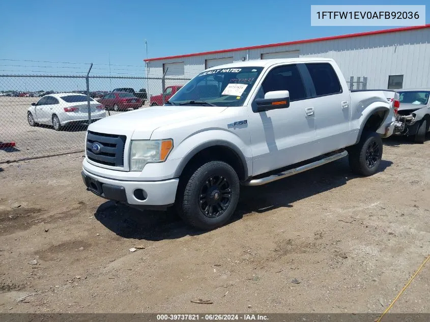 1FTFW1EV0AFB92036 2010 Ford F-150 Fx4