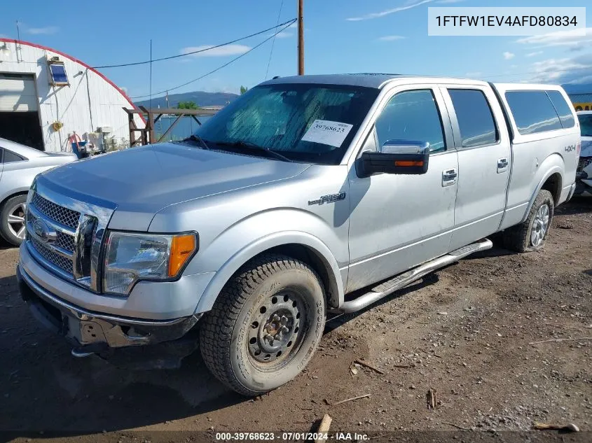 2010 Ford F-150 Fx4/Harley-Davidson/King Ranch/Lariat/Platinum/Xl/Xlt VIN: 1FTFW1EV4AFD80834 Lot: 39768623