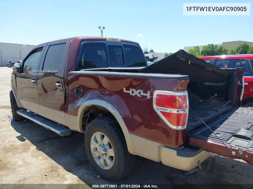 1FTFW1EV0AFC90905 2010 Ford F-150