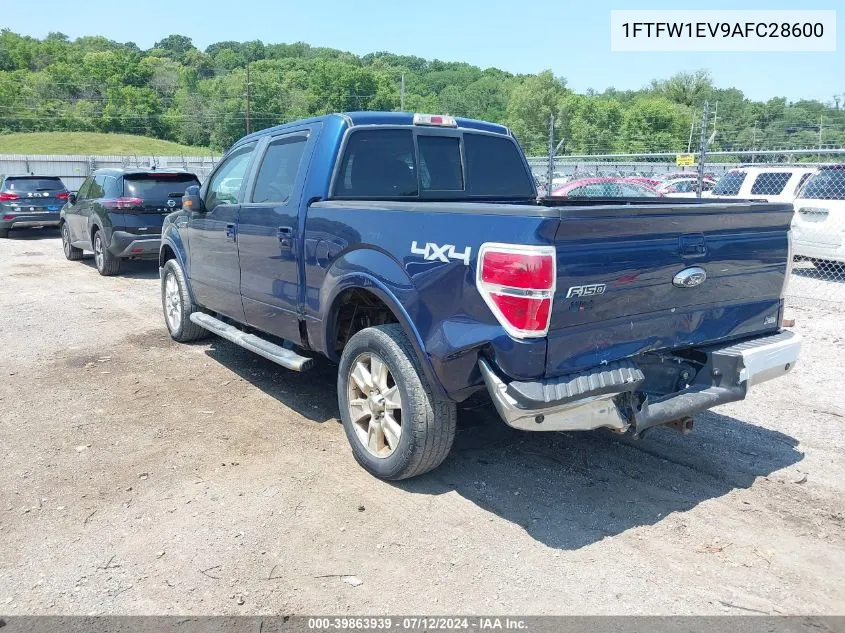 2010 Ford F-150 Fx4/Harley-Davidson/King Ranch/Lariat/Platinum/Xl/Xlt VIN: 1FTFW1EV9AFC28600 Lot: 39863939