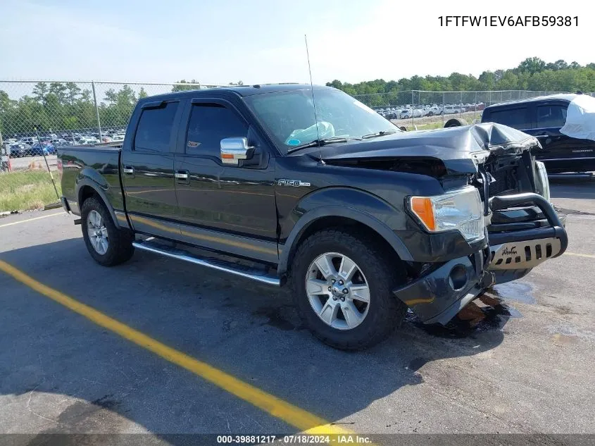 2010 Ford F-150 Fx4/Harley-Davidson/King Ranch/Lariat/Platinum/Xl/Xlt VIN: 1FTFW1EV6AFB59381 Lot: 39881217