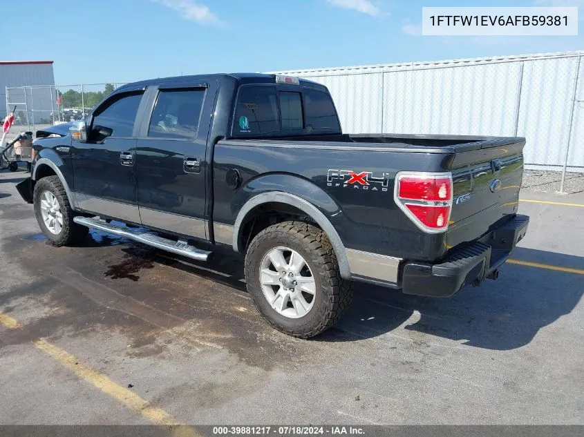 1FTFW1EV6AFB59381 2010 Ford F-150 Fx4/Harley-Davidson/King Ranch/Lariat/Platinum/Xl/Xlt