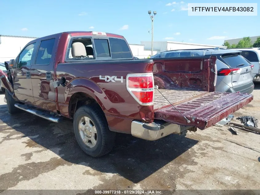 2010 Ford F-150 Fx4/Harley-Davidson/King Ranch/Lariat/Platinum/Xl/Xlt VIN: 1FTFW1EV4AFB43082 Lot: 39977318