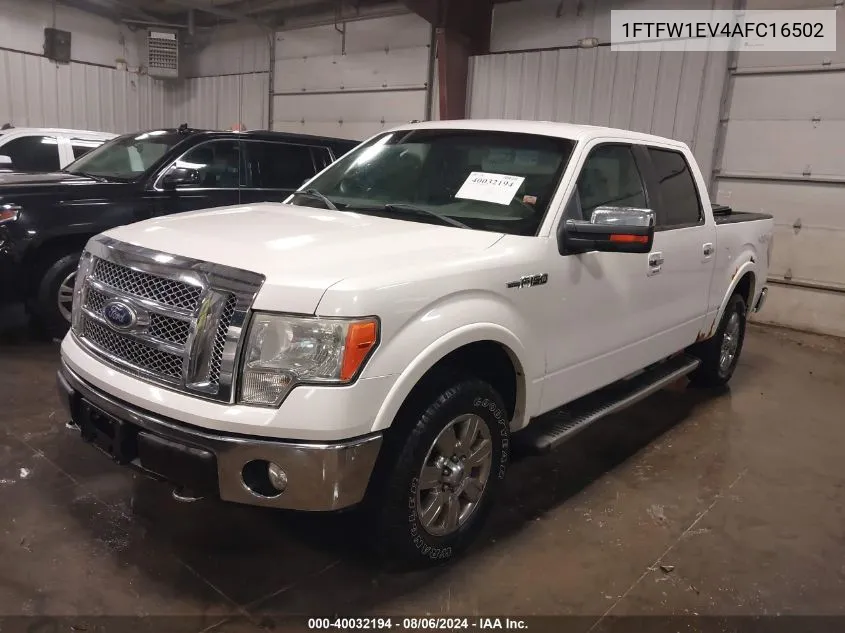 1FTFW1EV4AFC16502 2010 Ford F-150 Fx4/Harley-Davidson/King Ranch/Lariat/Platinum/Xl/Xlt