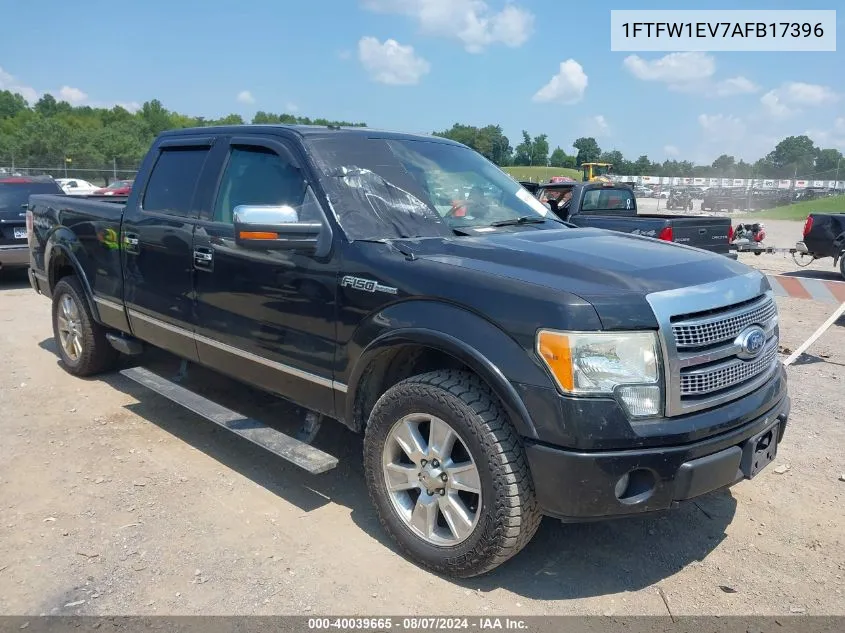 2010 Ford F-150 Platinum VIN: 1FTFW1EV7AFB17396 Lot: 40039665