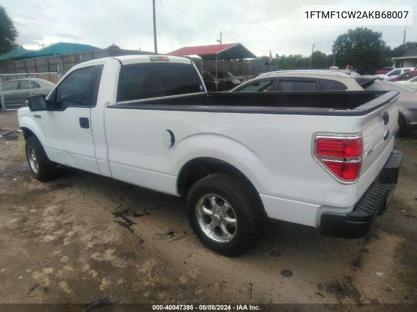 1FTMF1CW2AKB68007 2010 Ford F-150 Stx/Xl/Xlt