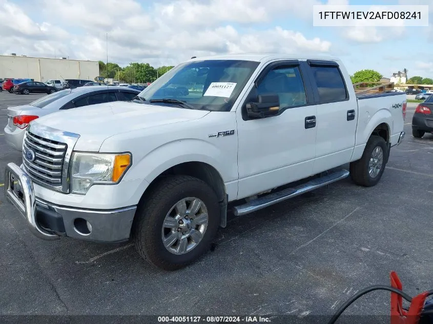 2010 Ford F-150 Fx4/Harley-Davidson/King Ranch/Lariat/Platinum/Xl/Xlt VIN: 1FTFW1EV2AFD08241 Lot: 40051127