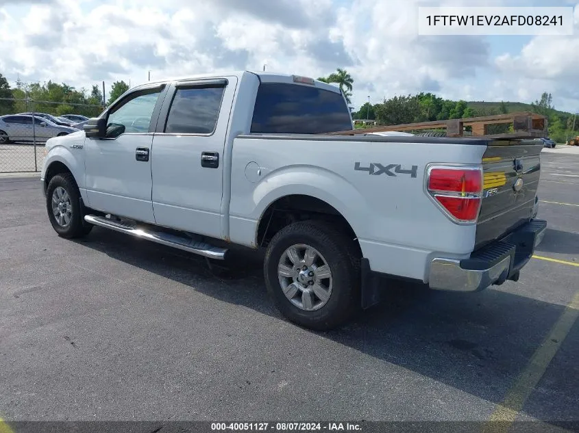 2010 Ford F-150 Fx4/Harley-Davidson/King Ranch/Lariat/Platinum/Xl/Xlt VIN: 1FTFW1EV2AFD08241 Lot: 40051127