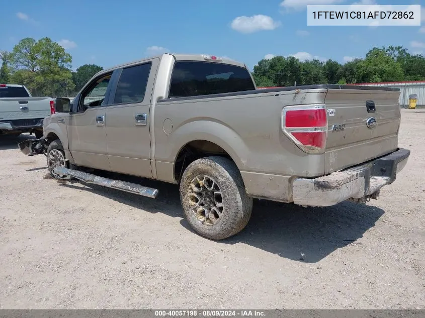 2010 Ford F-150 Xlt VIN: 1FTEW1C81AFD72862 Lot: 40057198