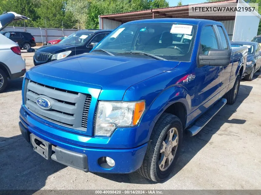 2010 Ford F-150 Stx/Xl VIN: 1FTEX1CW7AKA21957 Lot: 40098420