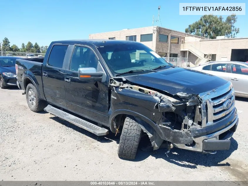 2010 Ford F-150 Lariat VIN: 1FTFW1EV1AFA42856 Lot: 40103846