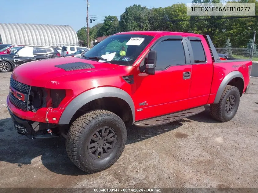 2010 Ford F-150 Svt Raptor VIN: 1FTEX1E66AFB10277 Lot: 40109147