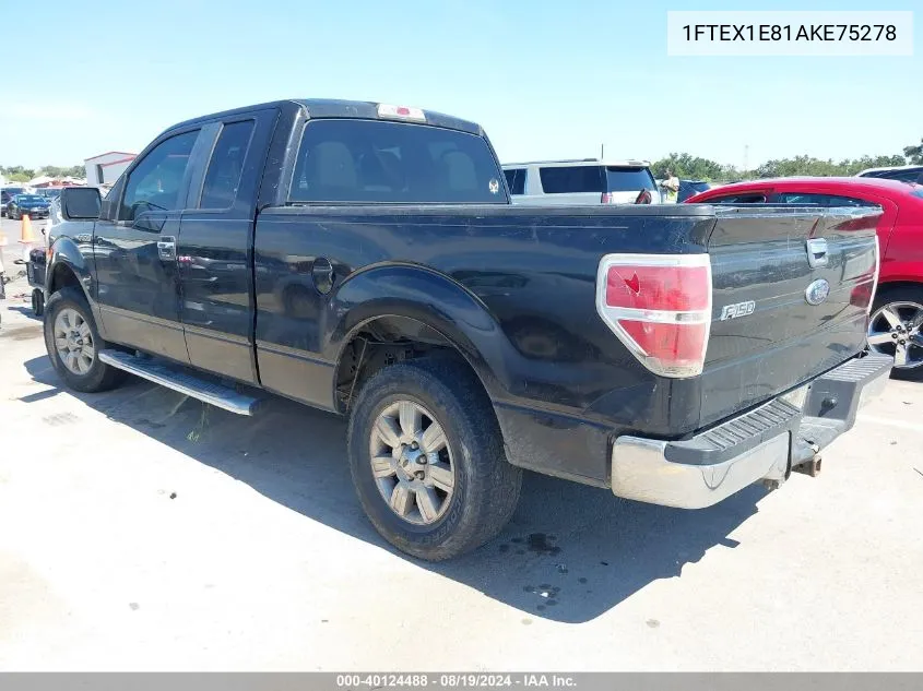 2010 Ford F-150 Stx/Xl/Xlt VIN: 1FTEX1E81AKE75278 Lot: 40124488