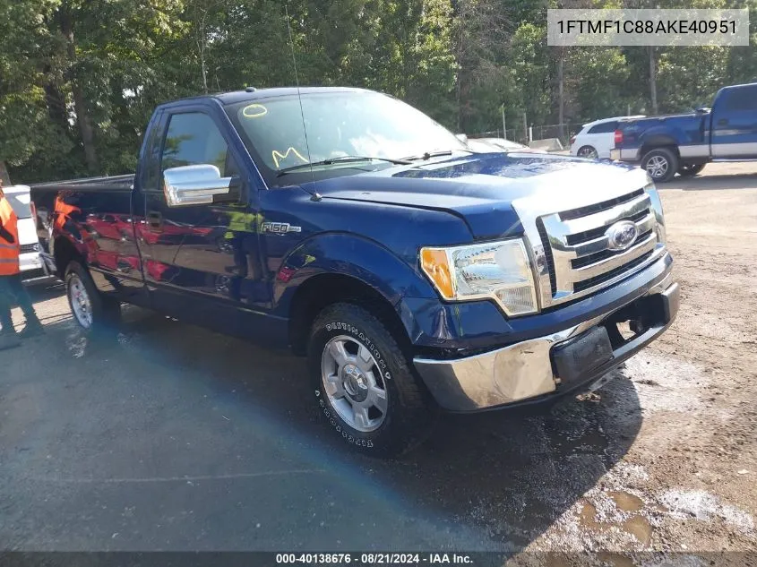 2010 Ford F-150 Xl/Xlt VIN: 1FTMF1C88AKE40951 Lot: 40138676