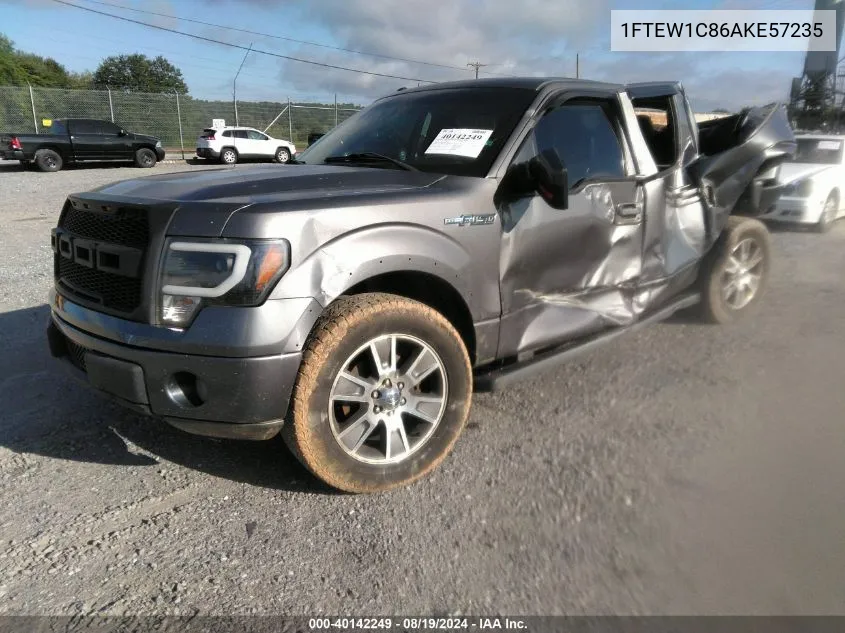 2010 Ford F-150 Fx2 Sport VIN: 1FTEW1C86AKE57235 Lot: 40142249