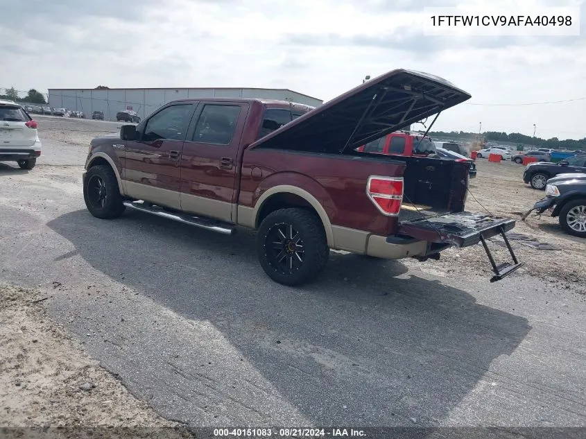 1FTFW1CV9AFA40498 2010 Ford F-150 Lariat