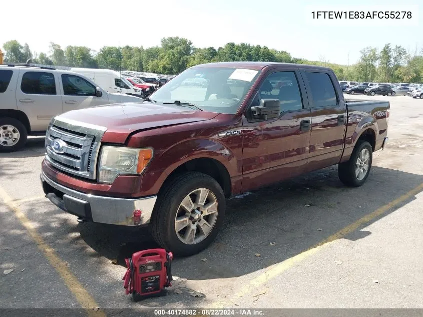 2010 Ford F-150 Xl/Xlt VIN: 1FTEW1E83AFC55278 Lot: 40174882