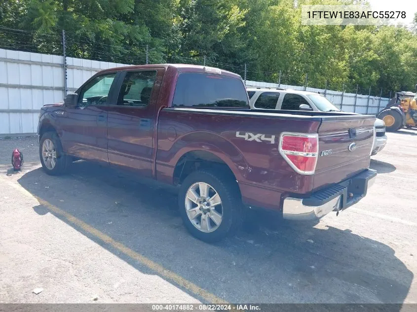 2010 Ford F-150 Xl/Xlt VIN: 1FTEW1E83AFC55278 Lot: 40174882