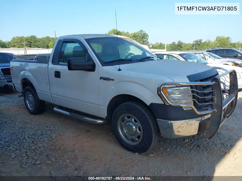 2010 Ford F-150 Stx/Xl/Xlt VIN: 1FTMF1CW3AFD71805 Lot: 40192757