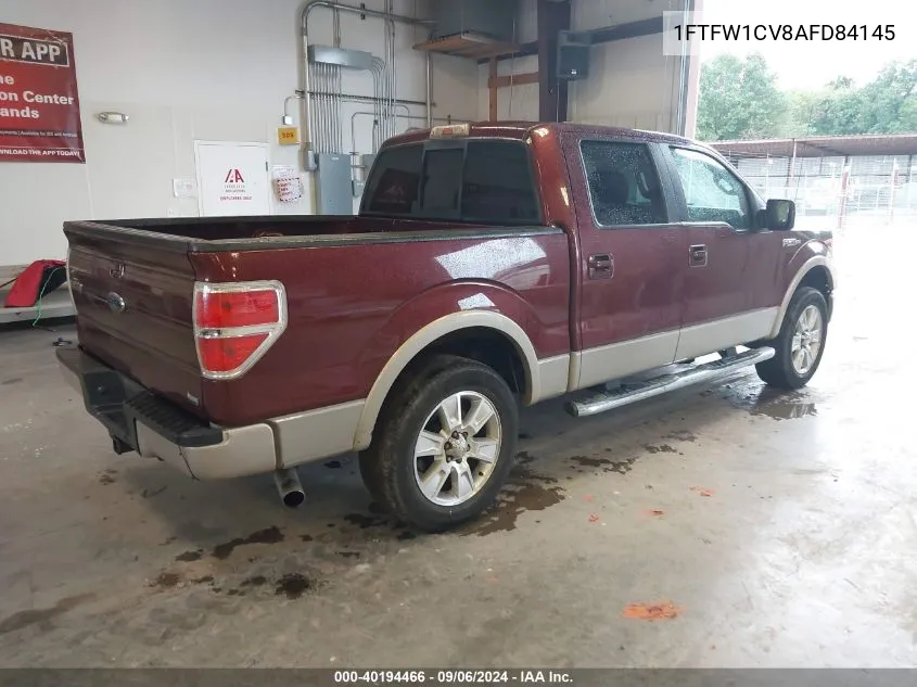 1FTFW1CV8AFD84145 2010 Ford F-150 Lariat