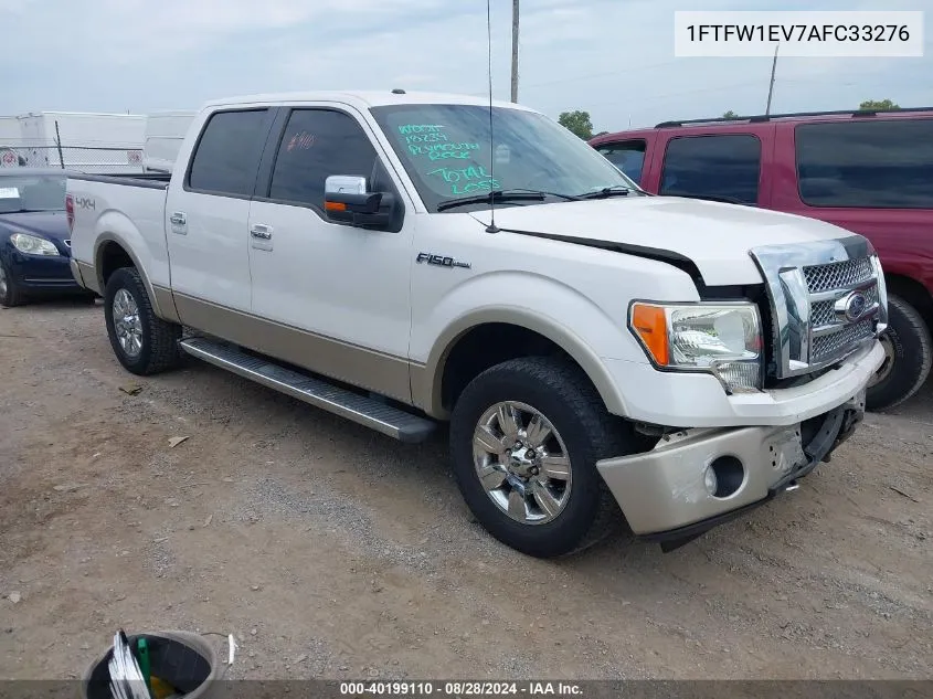 2010 Ford F-150 Fx4/Harley-Davidson/King Ranch/Lariat/Platinum/Xl/Xlt VIN: 1FTFW1EV7AFC33276 Lot: 40199110