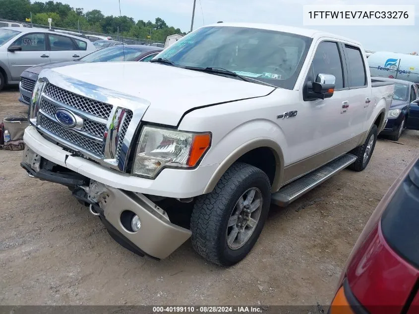 2010 Ford F-150 Fx4/Harley-Davidson/King Ranch/Lariat/Platinum/Xl/Xlt VIN: 1FTFW1EV7AFC33276 Lot: 40199110