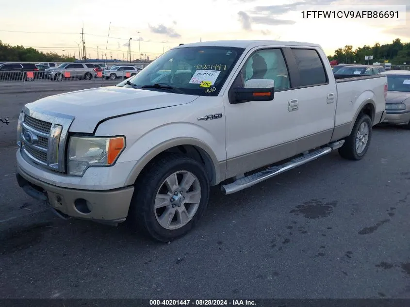 2010 Ford F-150 Fx2 Sport/Harley-Davidson/King Ranch/Lariat/Platinum/Xl/Xlt VIN: 1FTFW1CV9AFB86691 Lot: 40201447