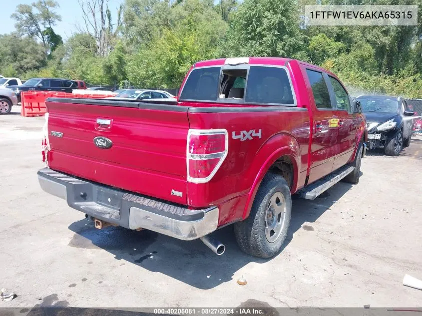 1FTFW1EV6AKA65315 2010 Ford F-150 Fx4/Harley-Davidson/King Ranch/Lariat/Platinum/Xl/Xlt