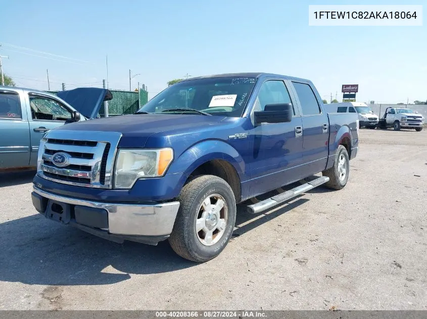 2010 Ford F-150 Fx2 Sport/Xl/Xlt VIN: 1FTEW1C82AKA18064 Lot: 40208366