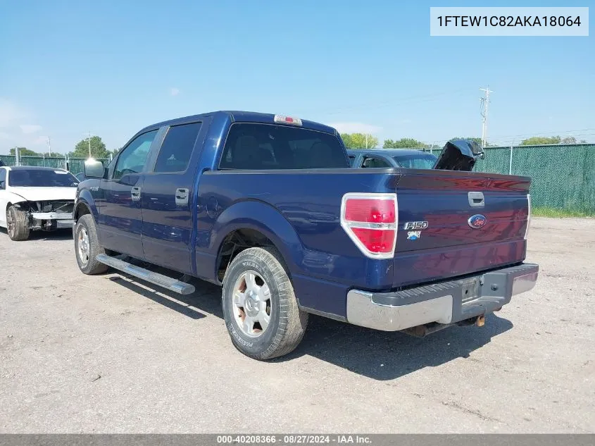 2010 Ford F-150 Fx2 Sport/Xl/Xlt VIN: 1FTEW1C82AKA18064 Lot: 40208366